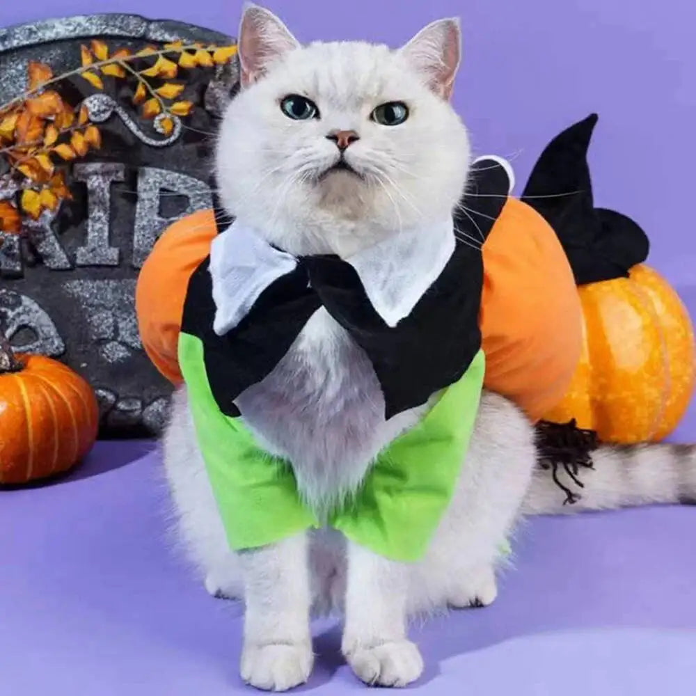 Halloween abóbora roupas para cães engraçado pet cães cosplay trajes conjuntos de halloween traje do cão roupas cômicas pet gato festa roupas