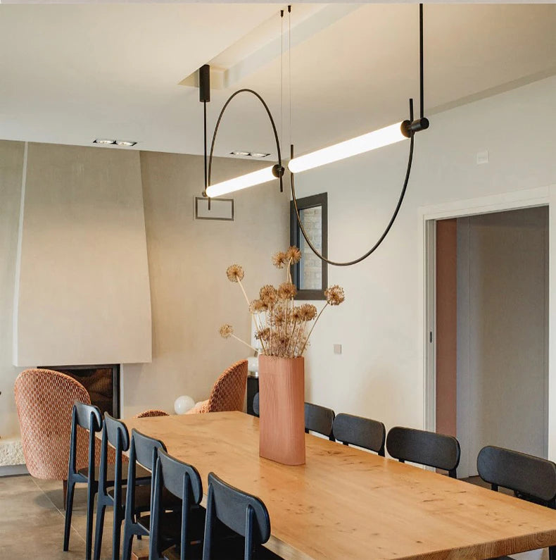 Sala de estar minimalista luz pingente moderno designer arte lâmpada led quarto estudo sala jantar balcão barra minimalista luz interior