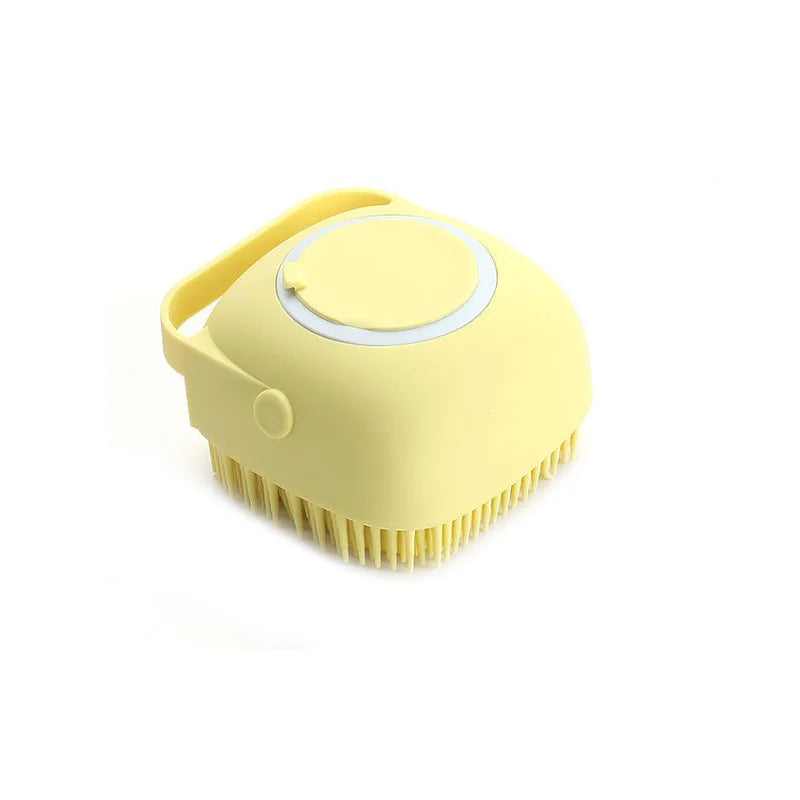 Escova de banho para animais de estimação, massageador de silicone macio, gel de banho, ferramentas limpas, pente, limpeza de cães e gatos, suprimentos de limpeza