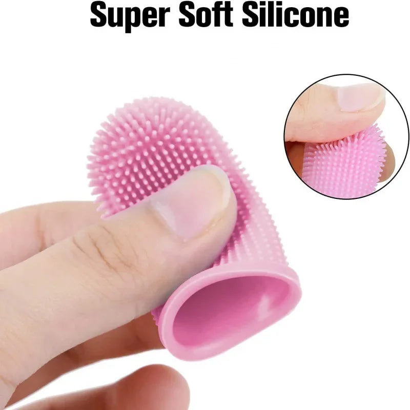 Escova de Dentes para Cães Super Macia, Escova de Dentes de Silicone Não Tóxica para Limpeza de Dentes e Cuidado do Hálito de Gatos e Cães, Produtos para Animais de Estimação