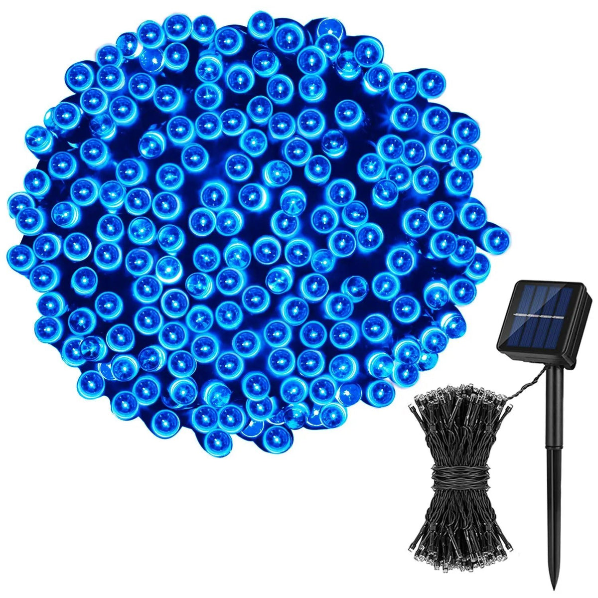 Luzes de fadas externas movidas a energia solar de couro de plástico LED IP65 à prova d'água 8 modos de iluminação para decoração de casamento de Natal - Kasa & Pet