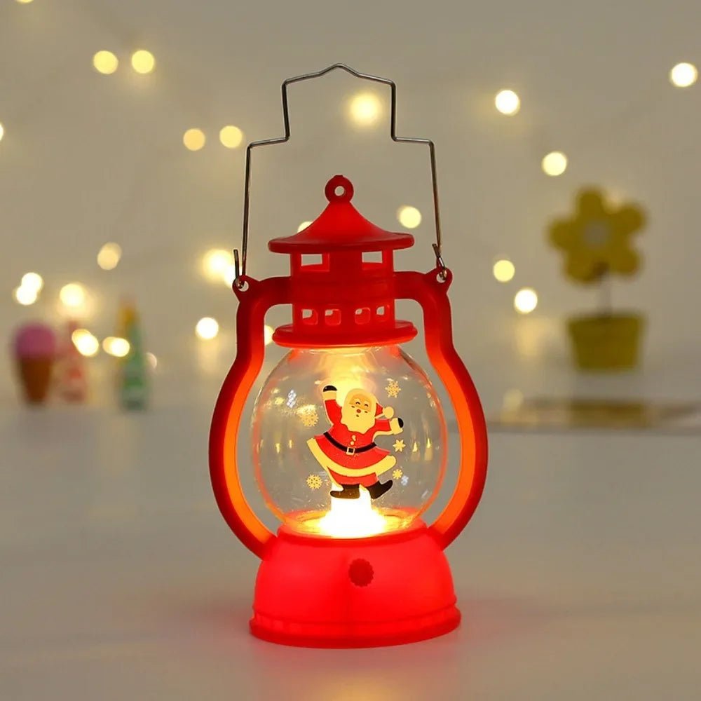 Lanterna de Natal com Luzes LED, Decoração Portátil do Papai Noel, Lâmpada a Óleo, Ornamentos de Mesa, Luz de Cavalo Brilhante, Presentes de Natal - Kasa & Pet