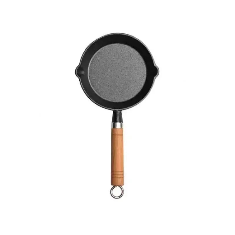 Frigideira de ferro fundido de 26cm, não revestida, antiaderente, ovo, panqueca, crepe, bife, frigideira, fogão de indução a gás, panelas de cozinha Kasa & Pet Store