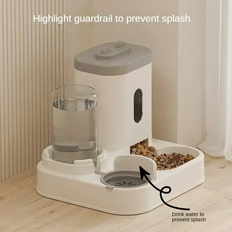 Comedouro Automático para Gatos e Cães com Fonte de Água, Tigela Elevada de Grande Capacidade para Animais de Estimação, Acessórios para Bebedouro de Gatos