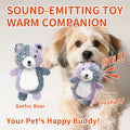 Bonito pequeno animal cão brinquedos de pelúcia chocalho de corpo inteiro com squeaker embutido brinquedo interativo para brincar de animais de estimação para reduzir a solidão