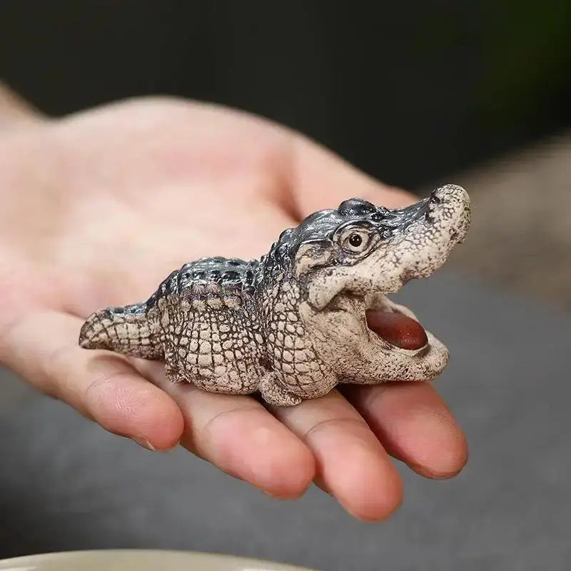 1 Peça de Ornamento de Chá Boutique, Pequenos Animais Engraçados Feitos à Mão, para Cerimônia do Chá, Decoração Financeira, Brinquedo, Presente, Decoração de Mesa para Casa