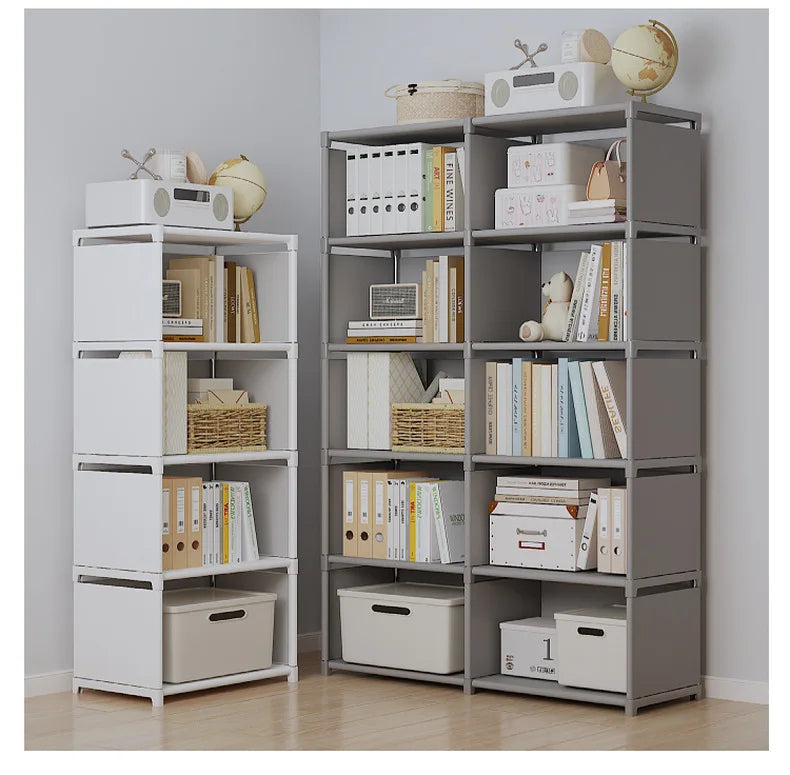 Estante de Livros Multicamadas de Fácil Montagem, Prateleira de Armazenamento para Sala de Estar, Quarto e Estudo, Ideal para Livros, Brinquedos e Diversos