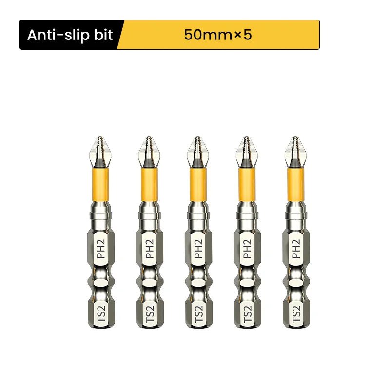 Brocas Longas de Aço Liga Antiderrapantes PH2, Ponta Magnética para Chave de Fenda, Broca de Impacto para Madeira 25/50/65/70/90/150mm - Kasa & Pet