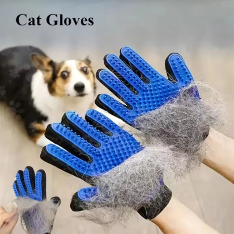 Luva Removedora de Pelos para Cães e Gatos, Escova Massageadora para Higiene e Limpeza de Animais de Estimação, Acessórios para Gatos