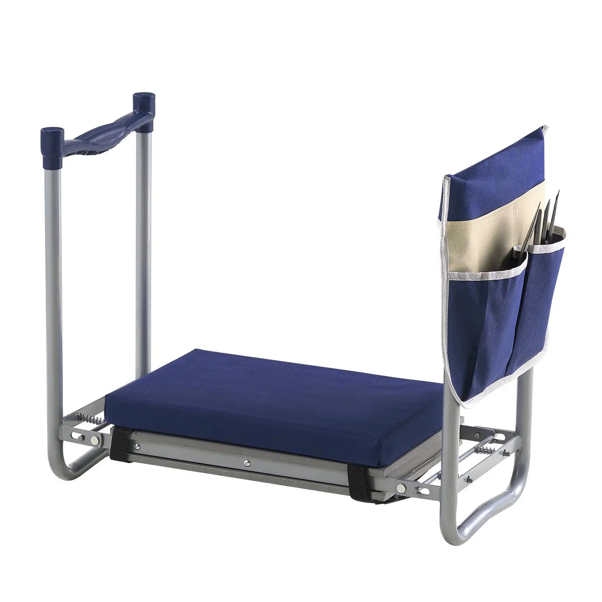 Heavy Duty 11 in Wide Thick Garden Kneeler Seat Folding Garden Stool with 1 Tool Bag Garden Tools Accessory