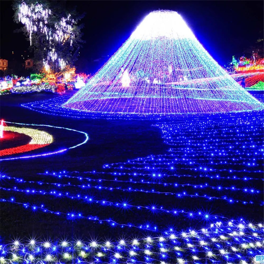 Luzes de natal 5m 10m 20m 30m 50m 100m led string luz de fadas 8 modos luzes de natal para festa de casamento luzes do feriado