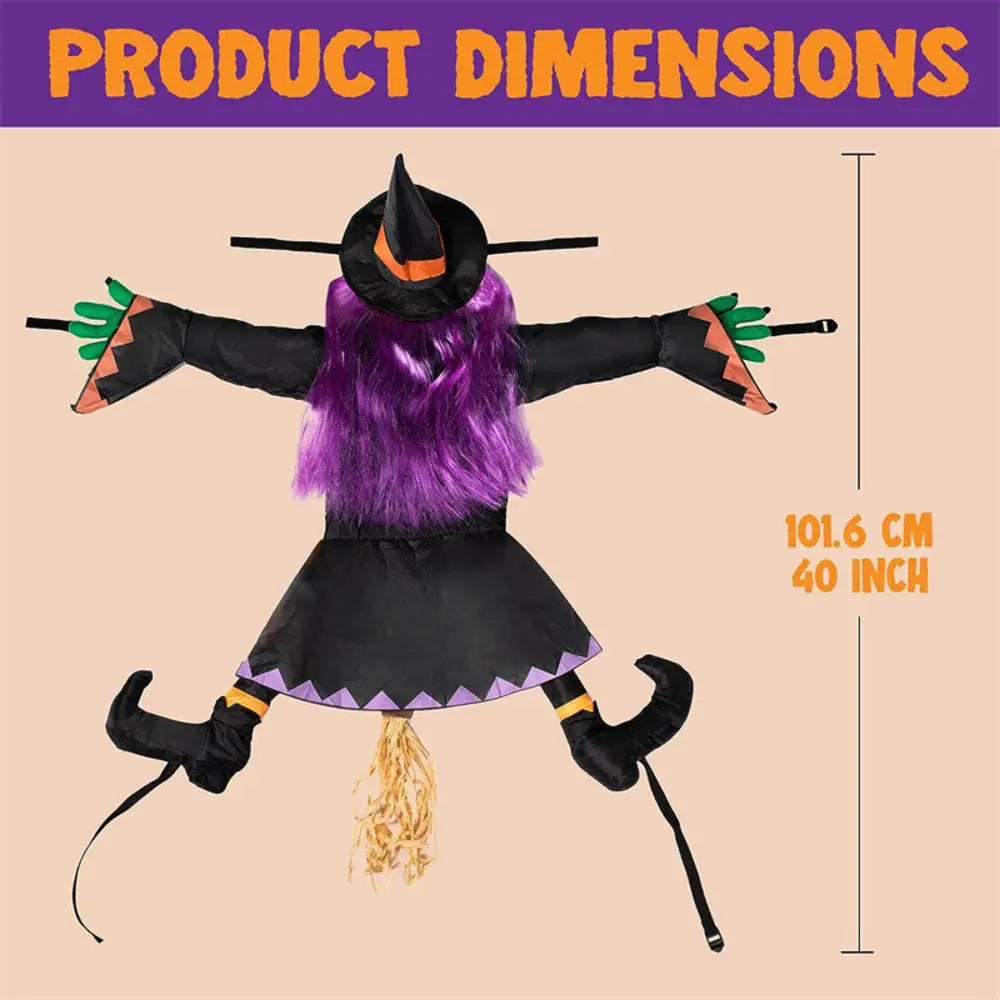 Halloween Crashing Witch na árvore, Bruxa Voadora Clássica, Decoração ao ar livre, Quintal, Gramado, Pátio, Alpendre, Decoração
