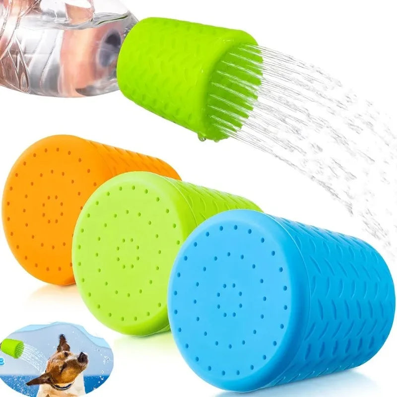 Chuveiro Portátil para Animais de Estimação - Pulverizador de Silicone Ajustável para Cães e Gatos, Fluxo de Água Suave para Animais de Estimação em Ambientes Internos e Externos