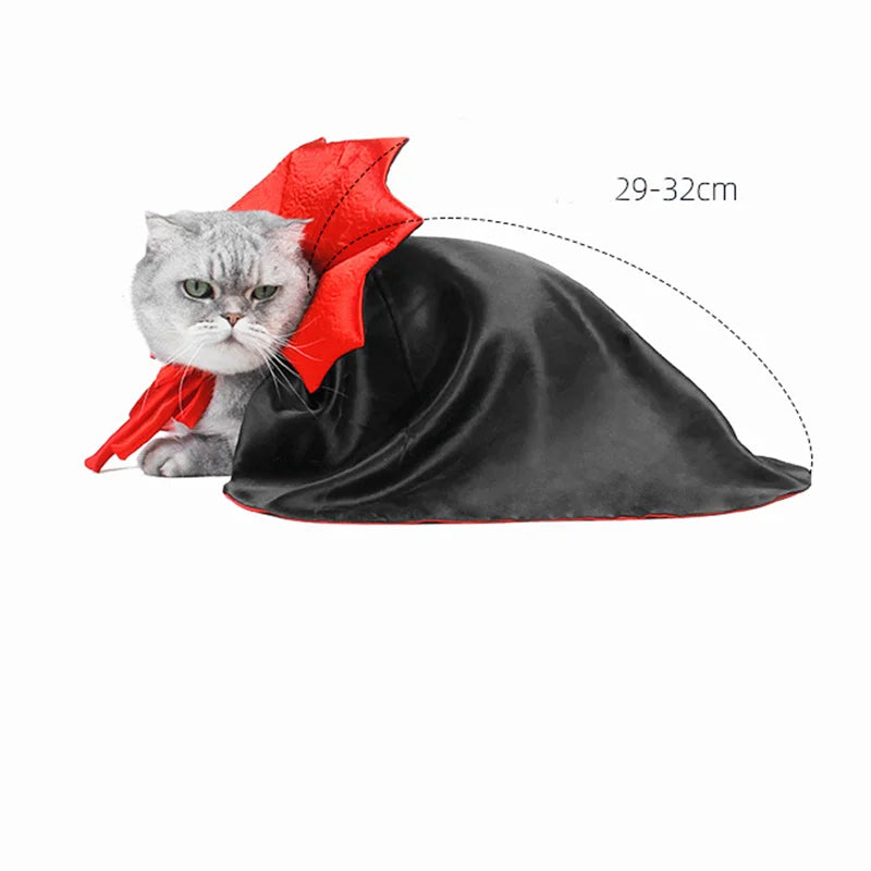 Manto Vampiro Fantasias Cosplay para Animais De Estimação, Vestido Kawaii, Roupas de Halloween, Acessórios para Gato, Gatinho, Cachorro Pequeno, Presente Bonito