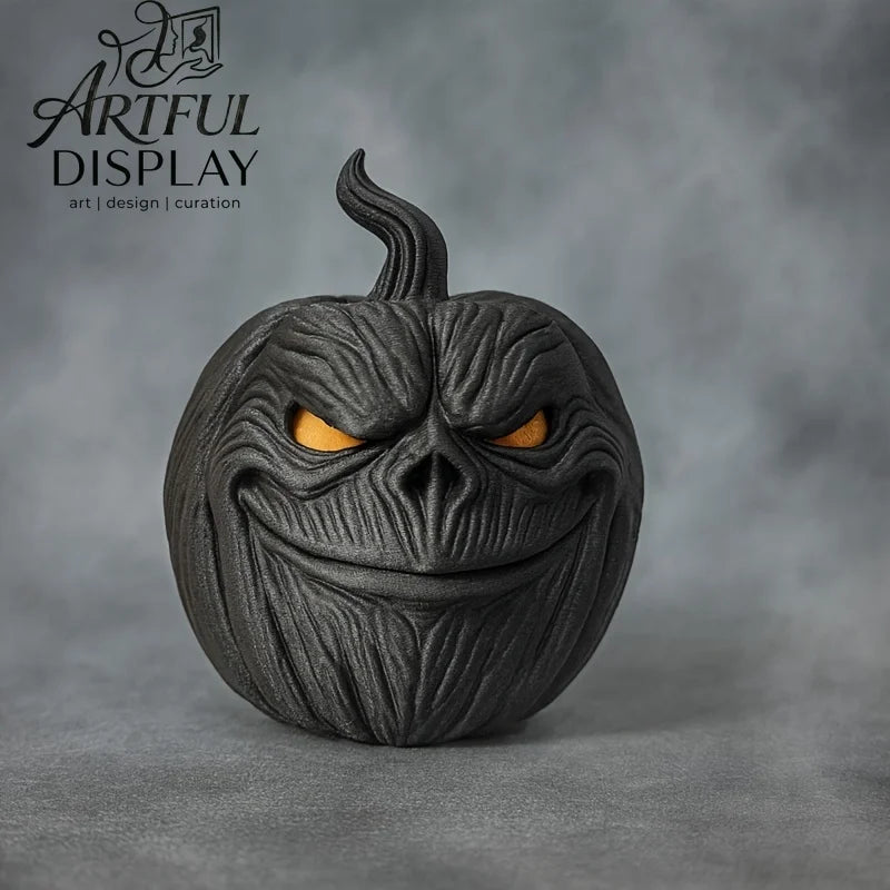 Conjunto Inclui Base de Abóbora, Fantasma e Chapéu, Decoração Criativa de Elfo de Abóbora de Halloween Impressa em 3D, Ornamento de Mesa para Cenário de Feriado, Casa