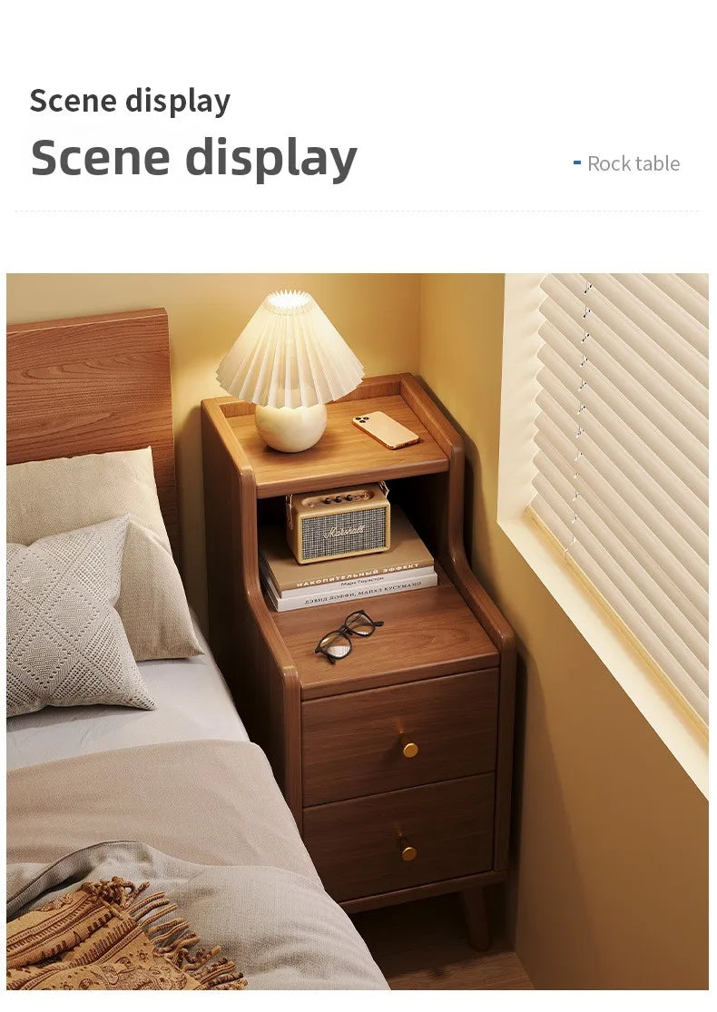 Mesa de Cabeceira Multifuncional para Casa, Armário Estreito de Armazenamento para Quarto Pequeno, Armário de Cabeceira