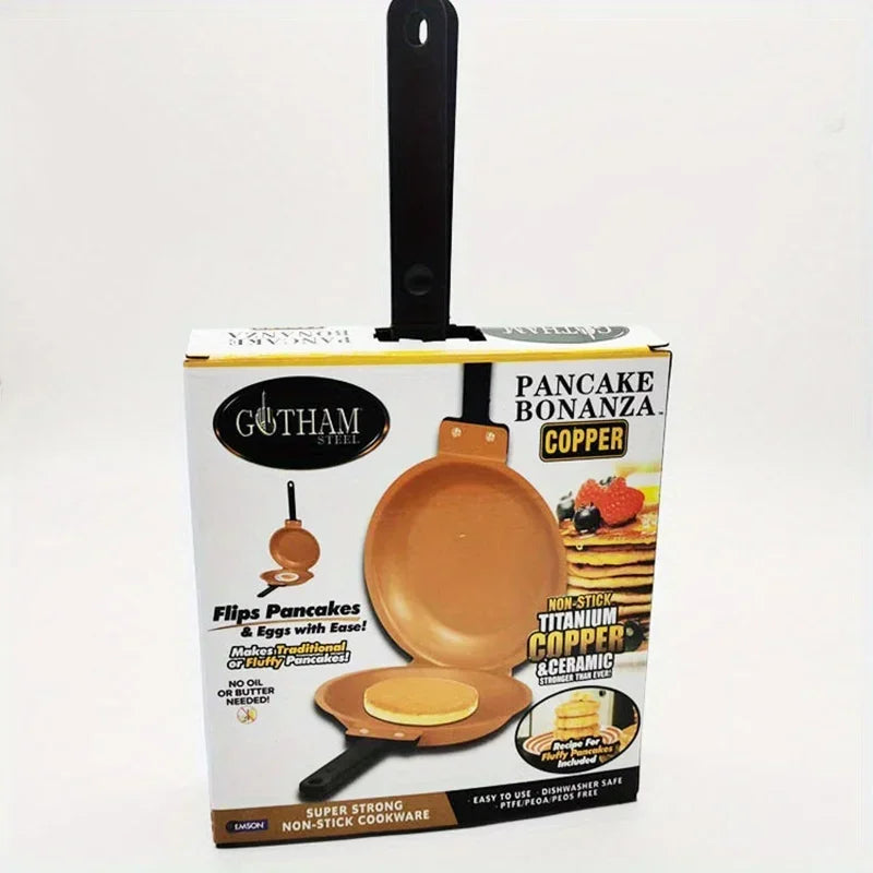 Frigideira de cerâmica antiaderente dupla face, panqueca dobrável, panelas de cozinha para pão, ovo, café da manhã Kasa & Pet Store