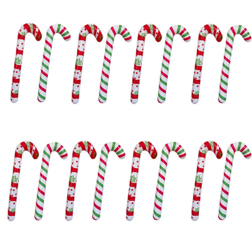 2 unidades de balões infláveis em forma de bengala de Natal, decorações festivas para a casa, presentes de Natal, Ano Novo.