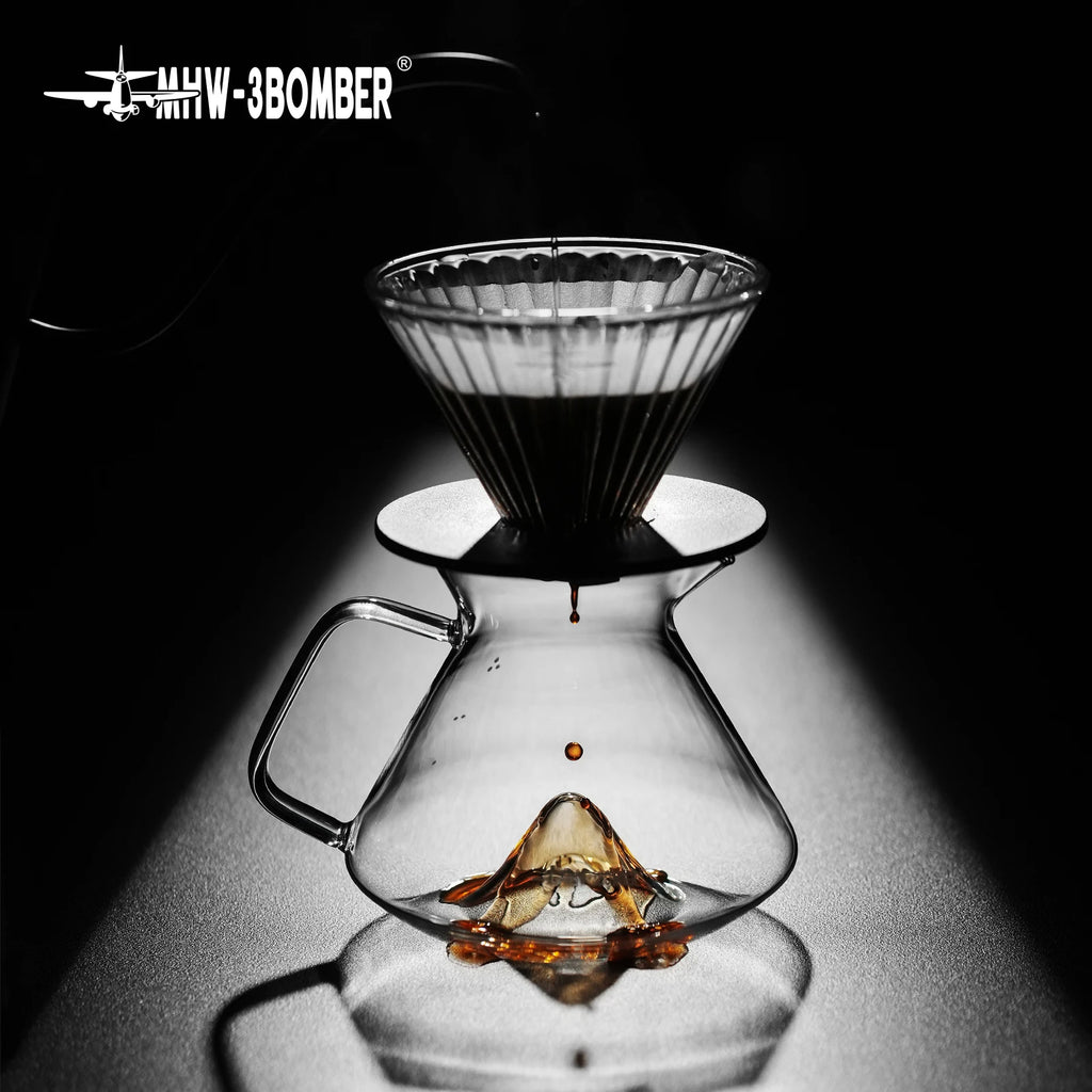 MHW-3BOMBER despeje sobre cafeteira 360/600ml servidor de café gotejador de café de vidro para fabricação caseira acessórios de cozinha