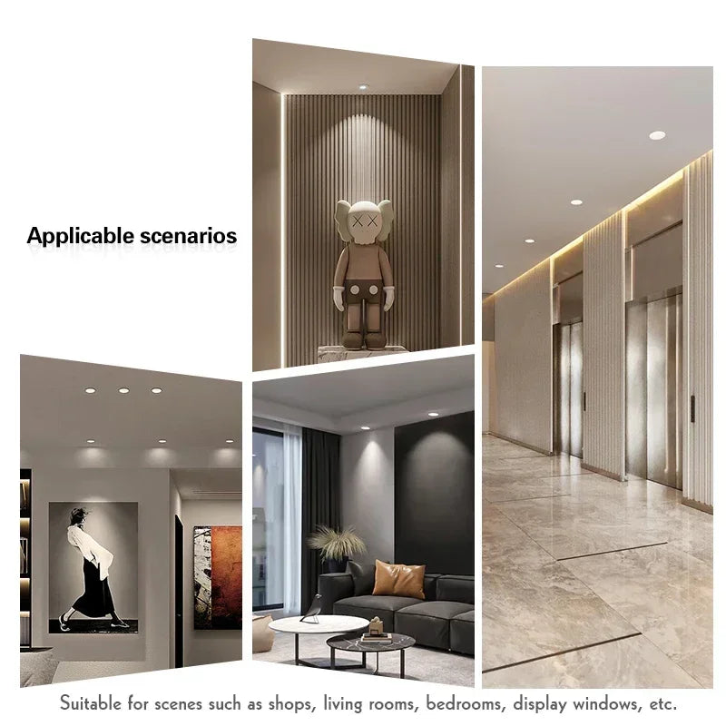 Led downlight 3w 5 7 9 12 15 ac 220v redondo recesso led holofote iluminação de alumínio quarto cozinha lâmpada de teto interior