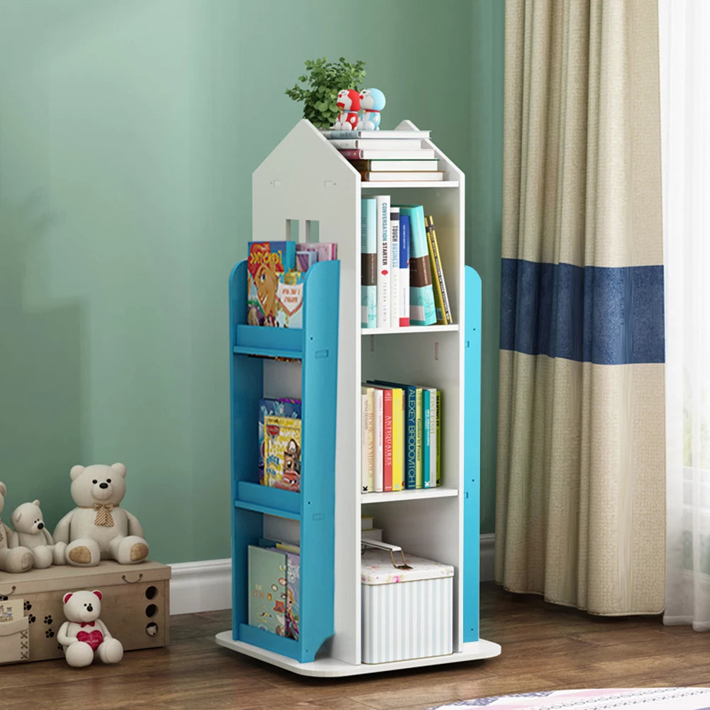 【Breeins】Madre de casa infantil, estante rotativa, livros, brinquedos, organizador de armazenamento, prateleira, armário, decoração de casa