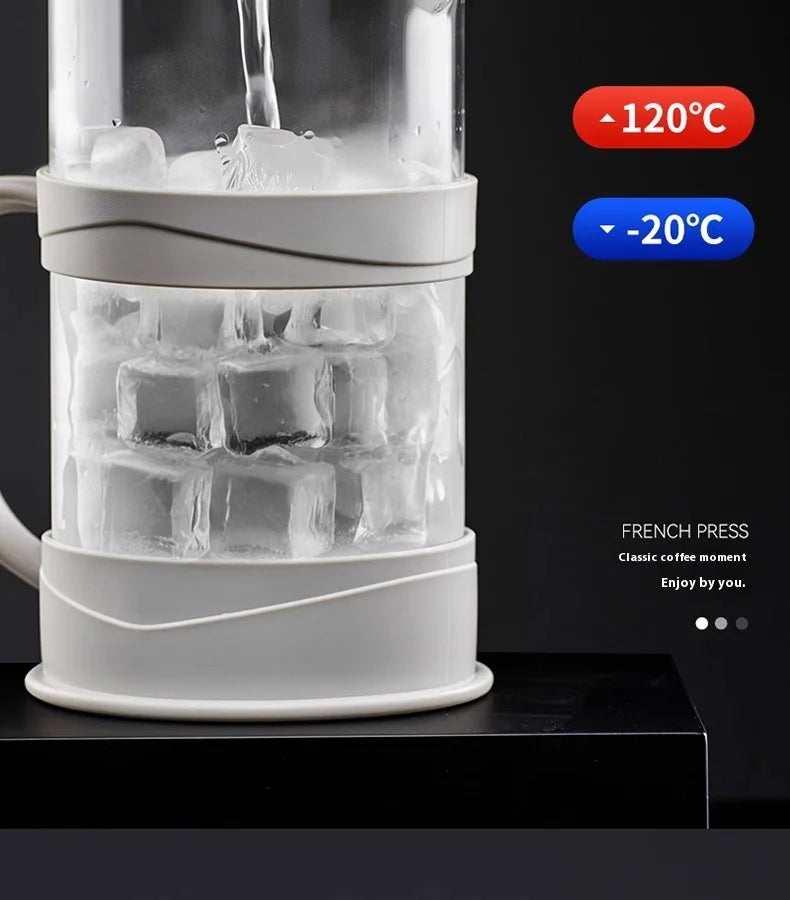 Gananxi mão imprensa cafeteira multi-função filtro cafeteira caseira fabricação de café filtro de chá pote de fermentação fria