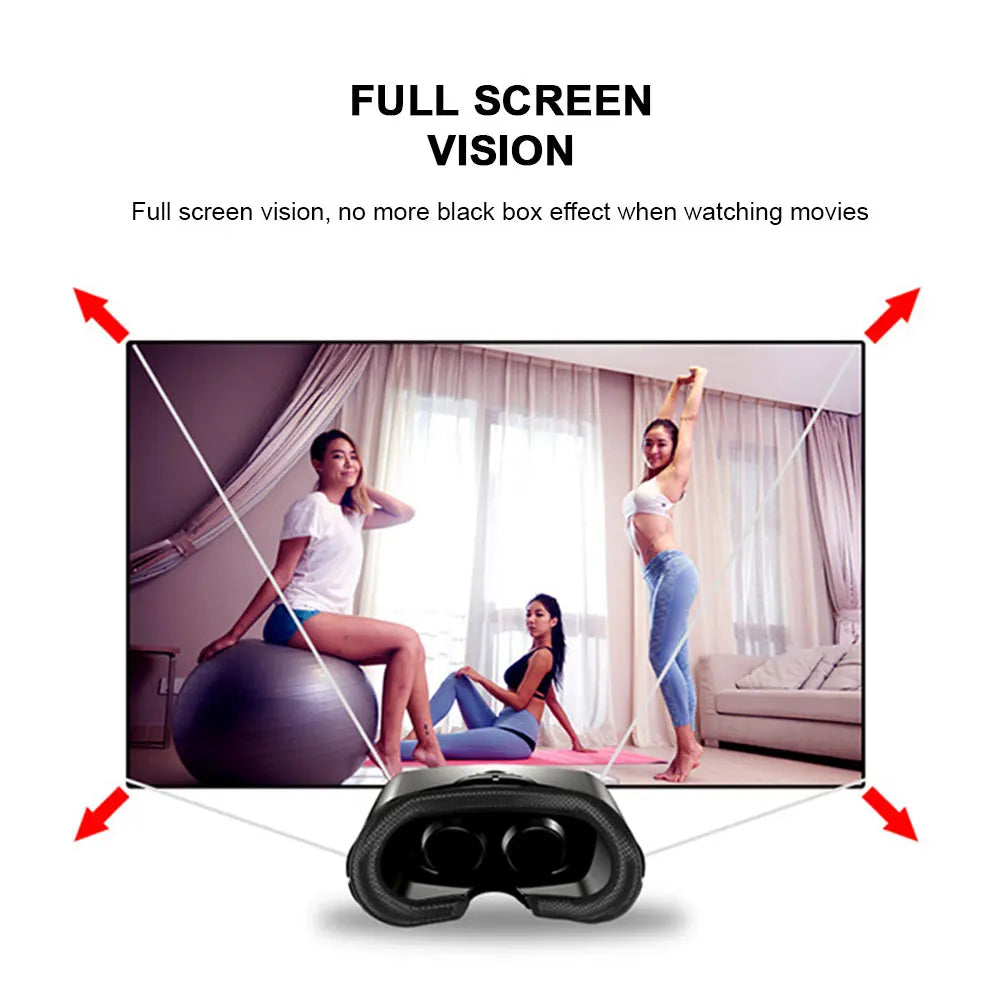 3D VR Headset Smart Glasses Virtual Reality Helmet for Smartphones Cell Phone Mobile 7 Inches Lenses Binoculars Devices Goggles