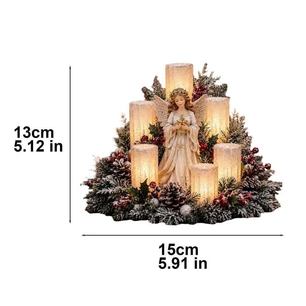 Arranjos de mesa natalinos, decoração para a casa durante as festas, enfeite central natalino, luminária com luz quente, enfeite alimentado por USB para as festas.
