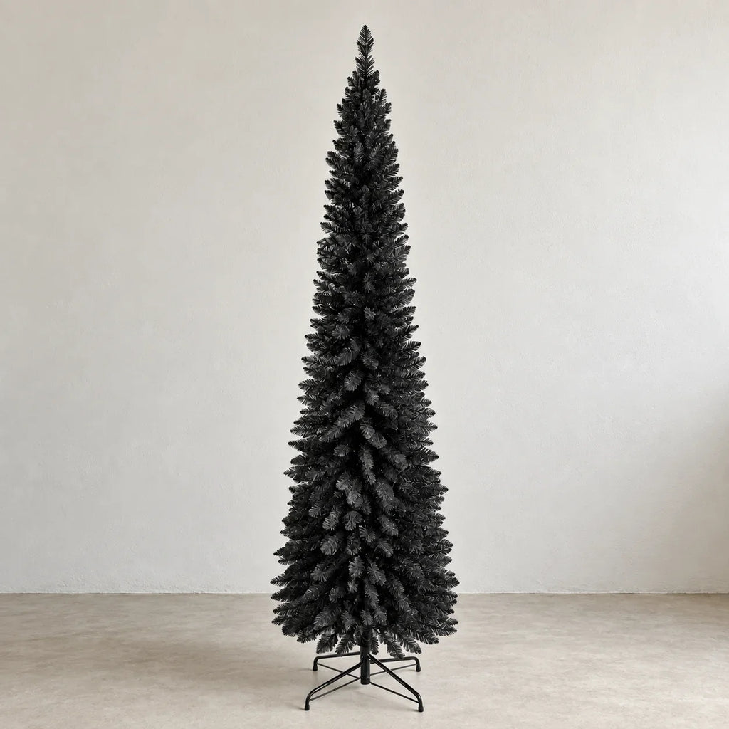 Árvore de Natal artificial preta, árvore decorativa para o Halloween, ideal para casa, escritório ou festas