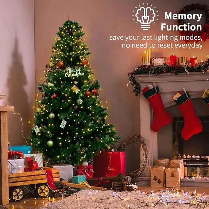 Luzes led para árvore de natal, guirlanda de ano novo para pátio, jardim, 1.5m/2m/3m, luz cascata, decoração de natal 2025