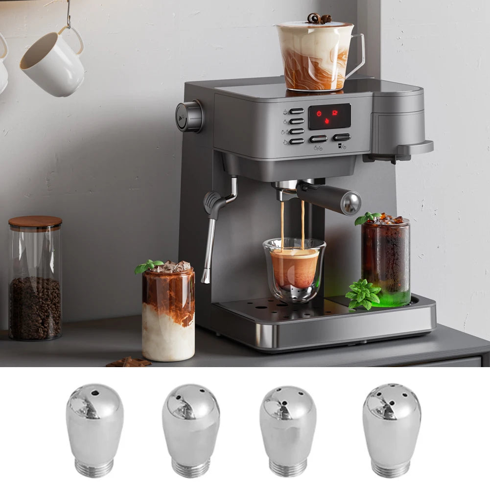 Bico de tubo de vapor para espuma de leite, máquina de café, bico de 1/2/3/4 furos, bico de aço inoxidável 304 para gemilai