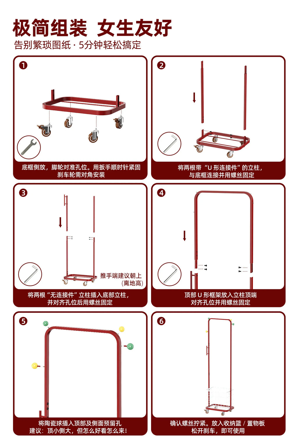 Cabideiro Suspenso para Roupas, Armazenamento para Quarto, Carrinhos para Hall de Entrada, Cabideiro Economizador de Espaço, Perchero de Pé Robusto, Mobiliário para Sala