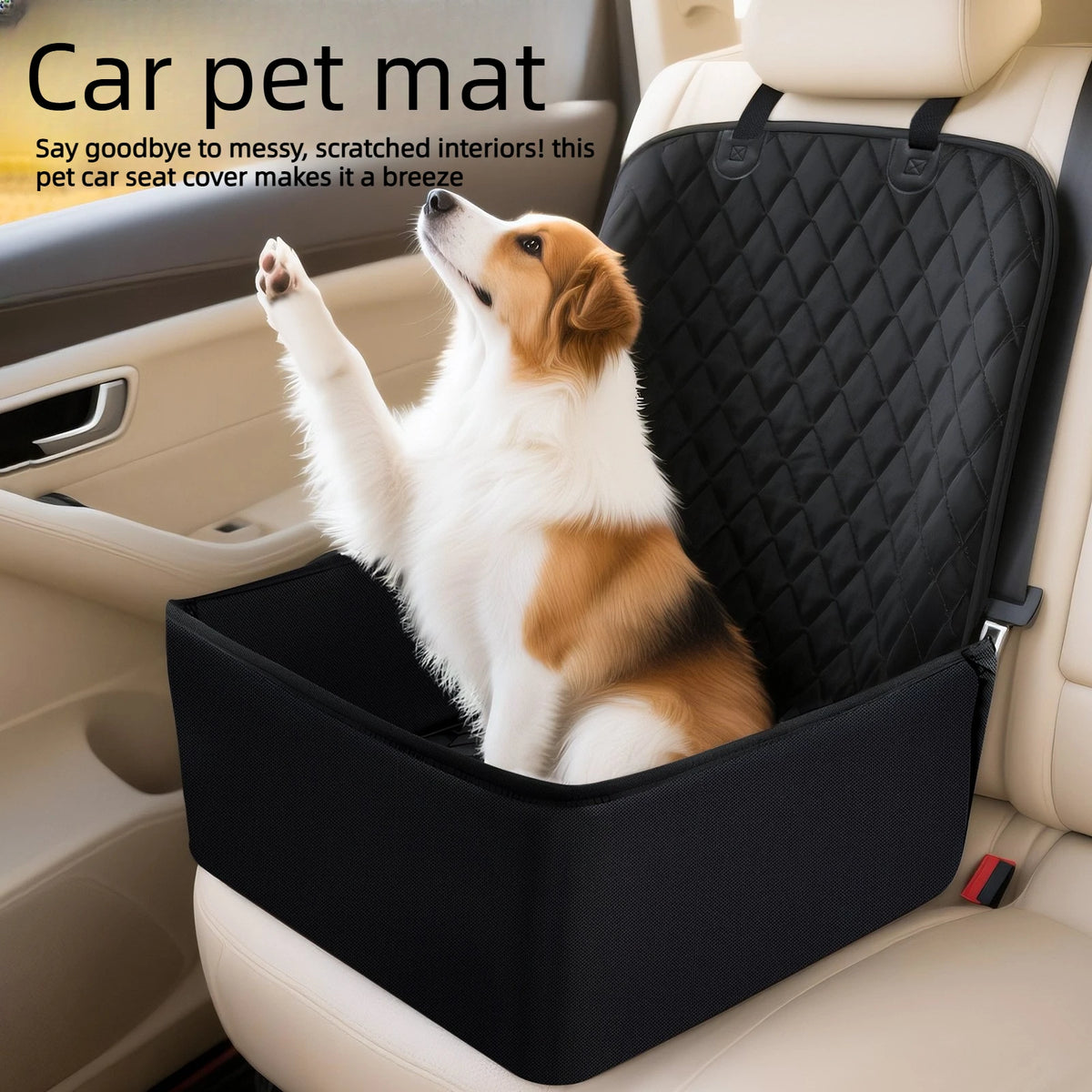 Almofada para Animais de Estimação para Bancos Traseiros de Carro |   Tapete de carro |   À prova d'água e resistente a manchas |   Tapete Dobrável