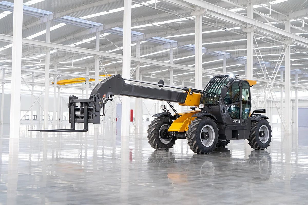 Empilhadeira Hidráulica Telescópica 7m de Elevação a Diesel 4x4 para Terrenos Acidentados - Máquina de Construção