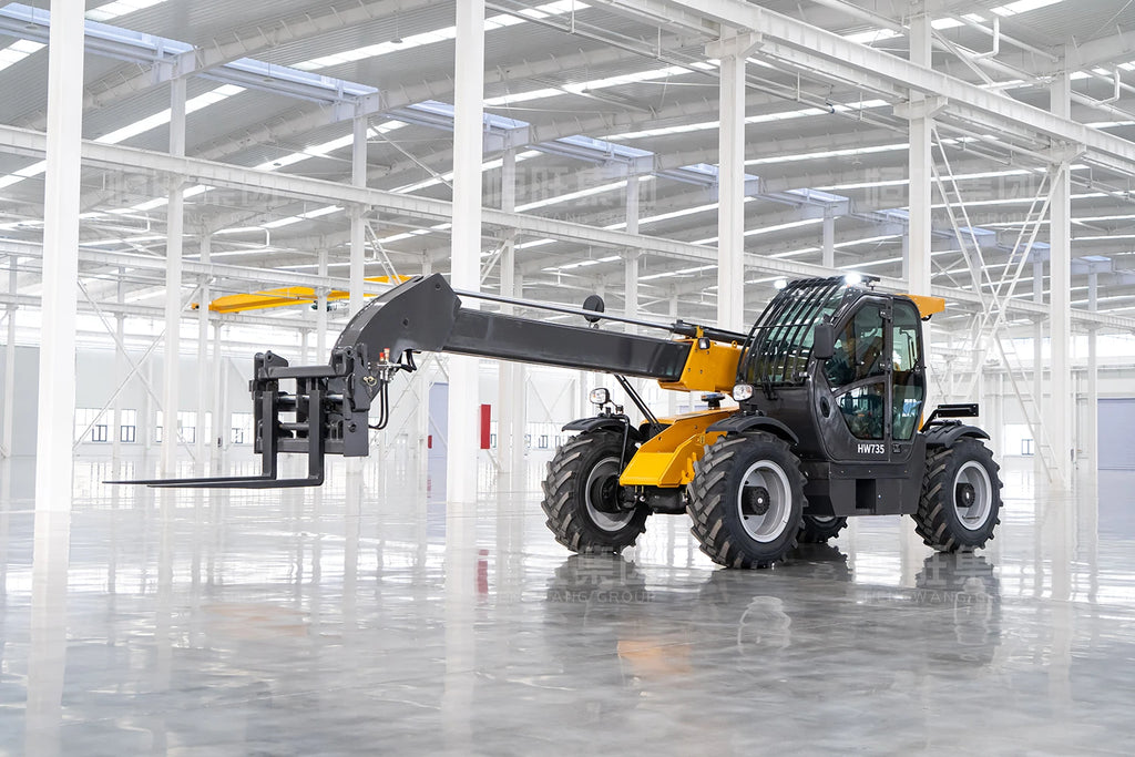 Empilhadeira Hidráulica Telescópica 7m de Elevação a Diesel 4x4 para Terrenos Acidentados - Máquina de Construção