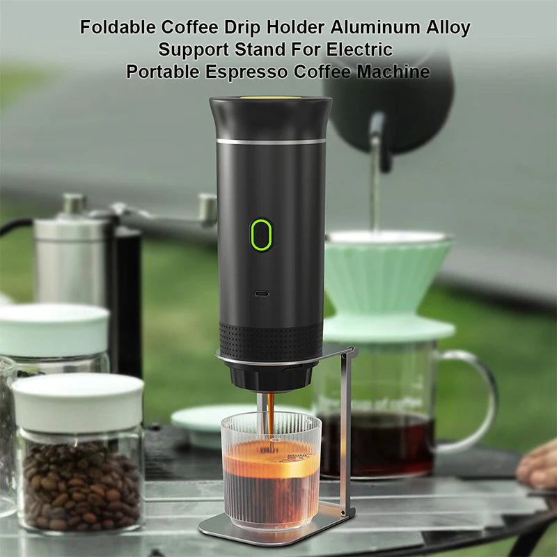 Suporte para cafeteira, suporte portátil e dobrável para máquina de café expresso, suporte para café de escritório com base