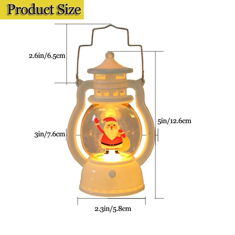 Portátil led natal papai noel boneco de neve lanternas decoração interior luzes alimentado por bateria para casa natal ano novo navidad ornamentos
