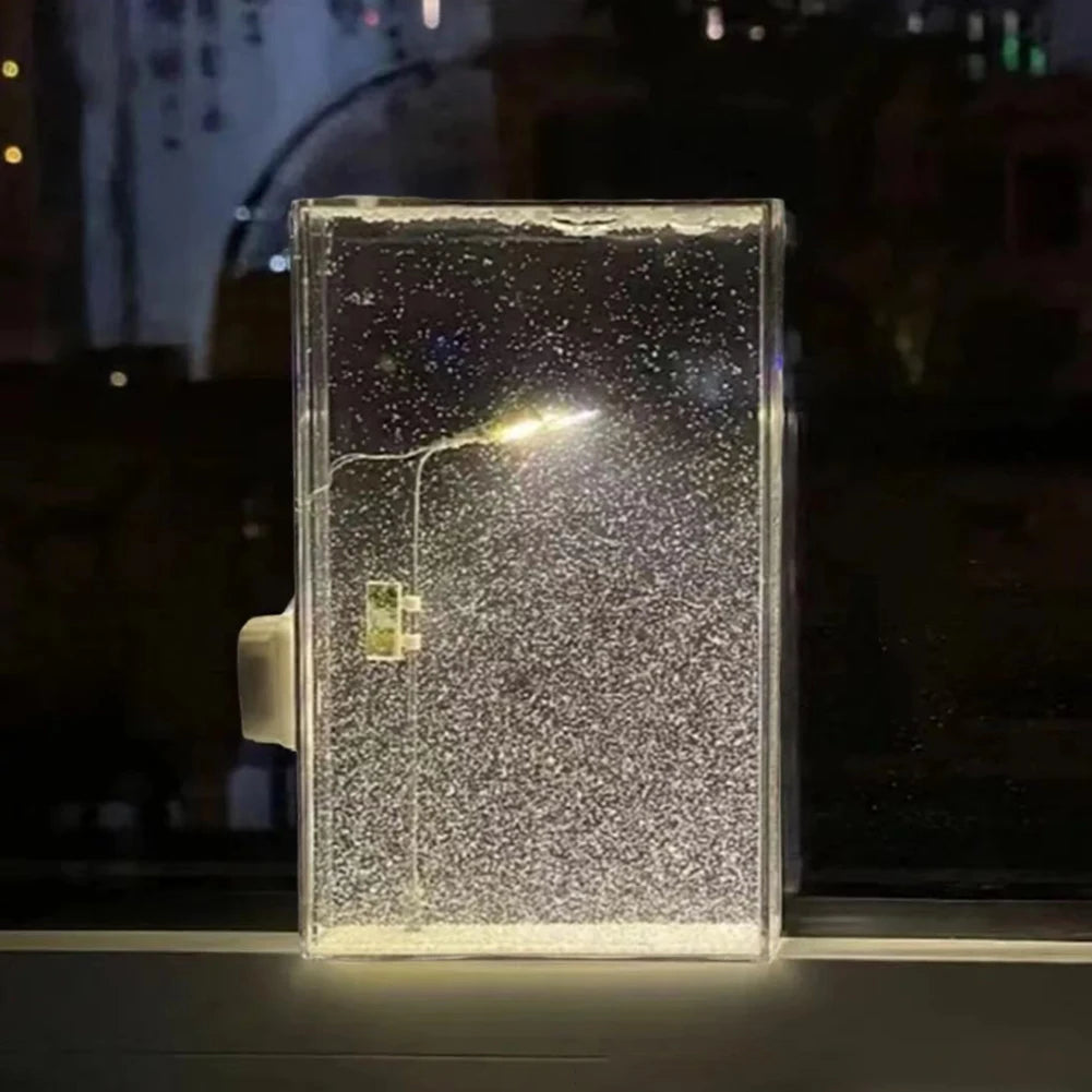 Artesanato de Natal: Luminária de Mesa Decorativa com Tema de Neve, Lâmpadas Noturnas para Cenário de Neve, Presentes e Enfeites DIY