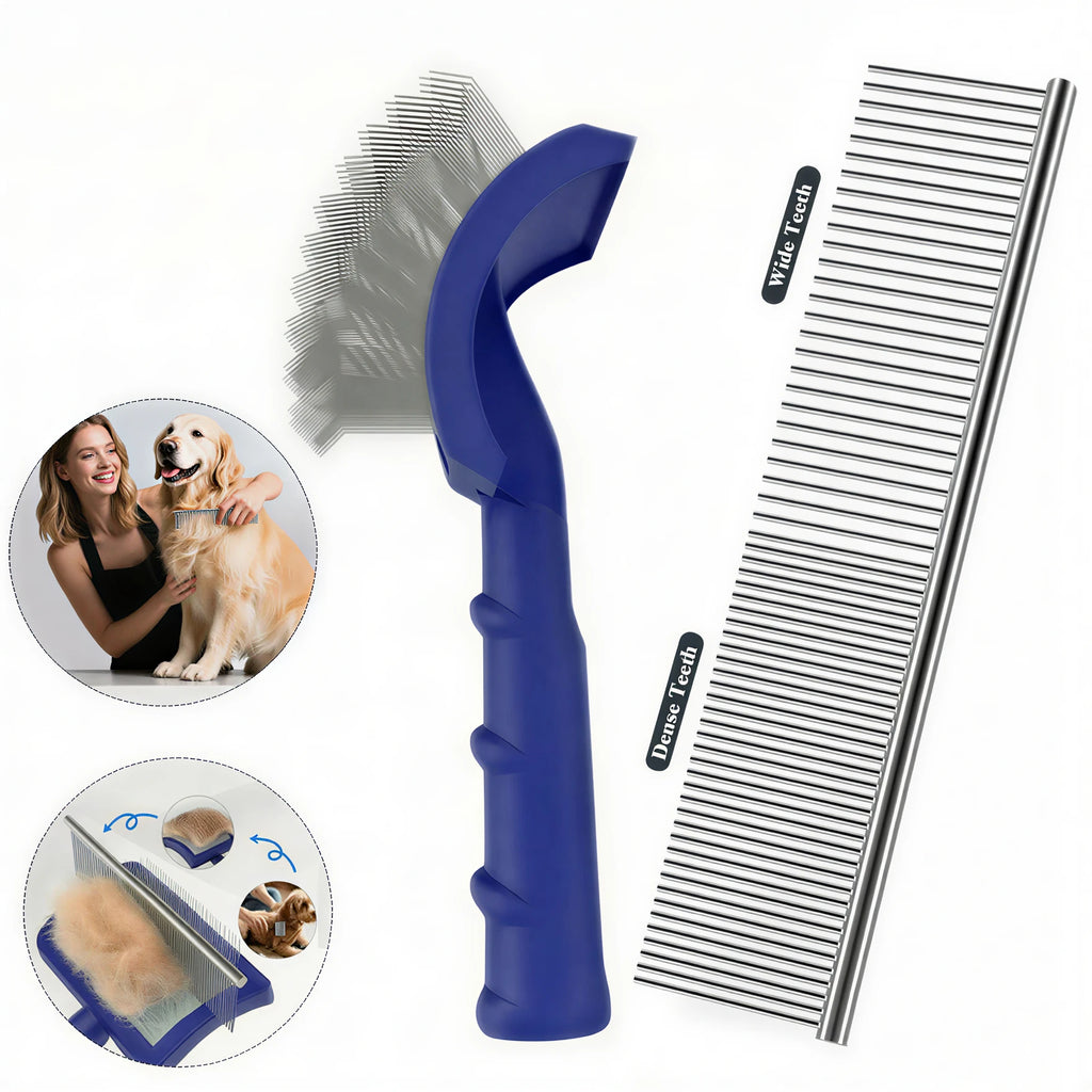 Cão aliciamento pente derramar cabelo remover agulha escova slicker massagem nó aberto pente ferramenta de cabelo grande cão suprimentos para animais de estimação acessórios