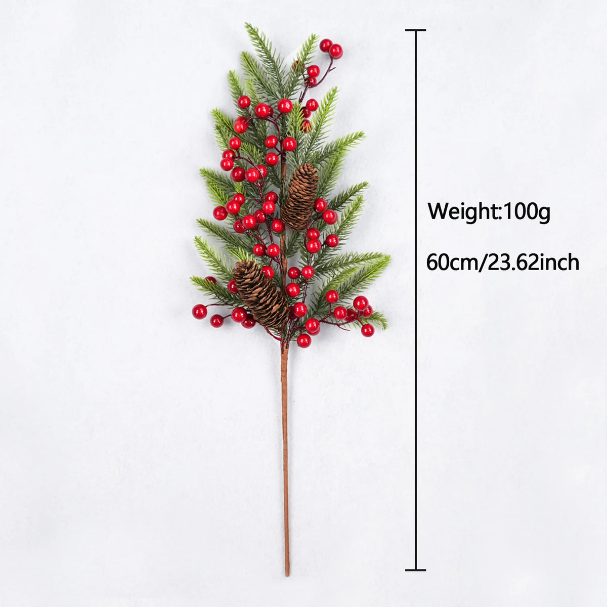 Natal vermelho berry flor artificial pinha ramo decorações da árvore de natal ornamento embalagem de presente festa em casa diy grinalda