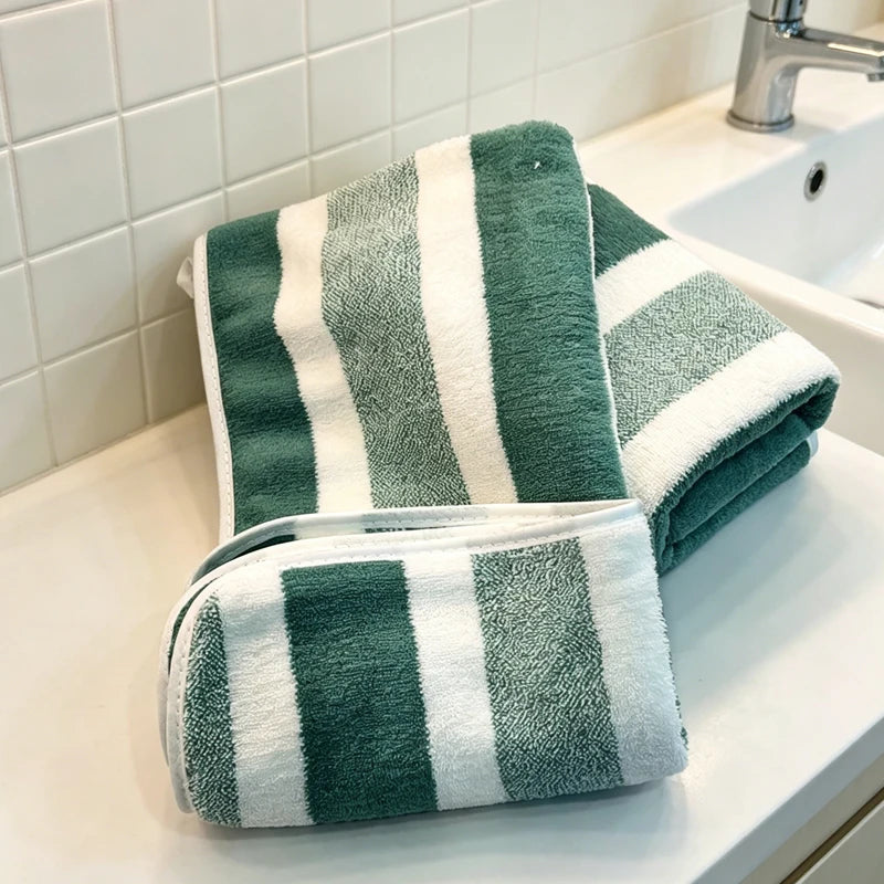 Conjunto de 2 Toalhas com Alta Absorção de Água, Secagem Rápida, Sem Fios Soltos e Durabilidade - Muito Adequadas para Casa, Praia e Rosto