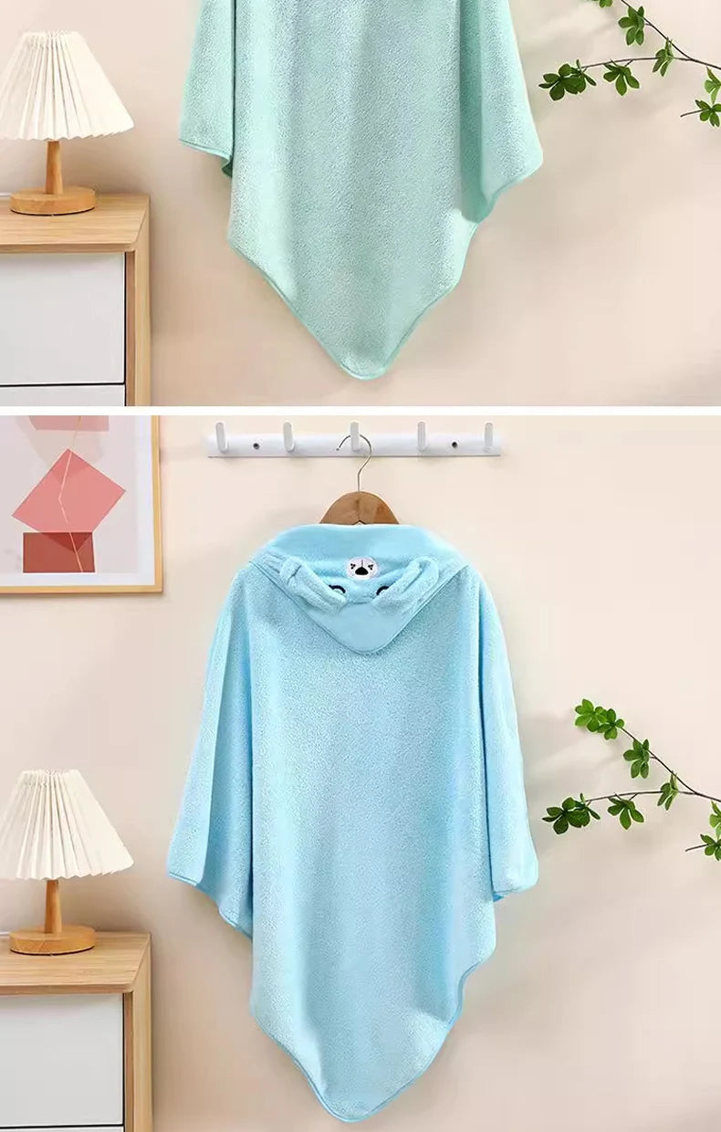 Toalha de banho fofa para bebê, toalha absorvente macia para recém-nascidos, cobertores para bebês para meninas e meninos