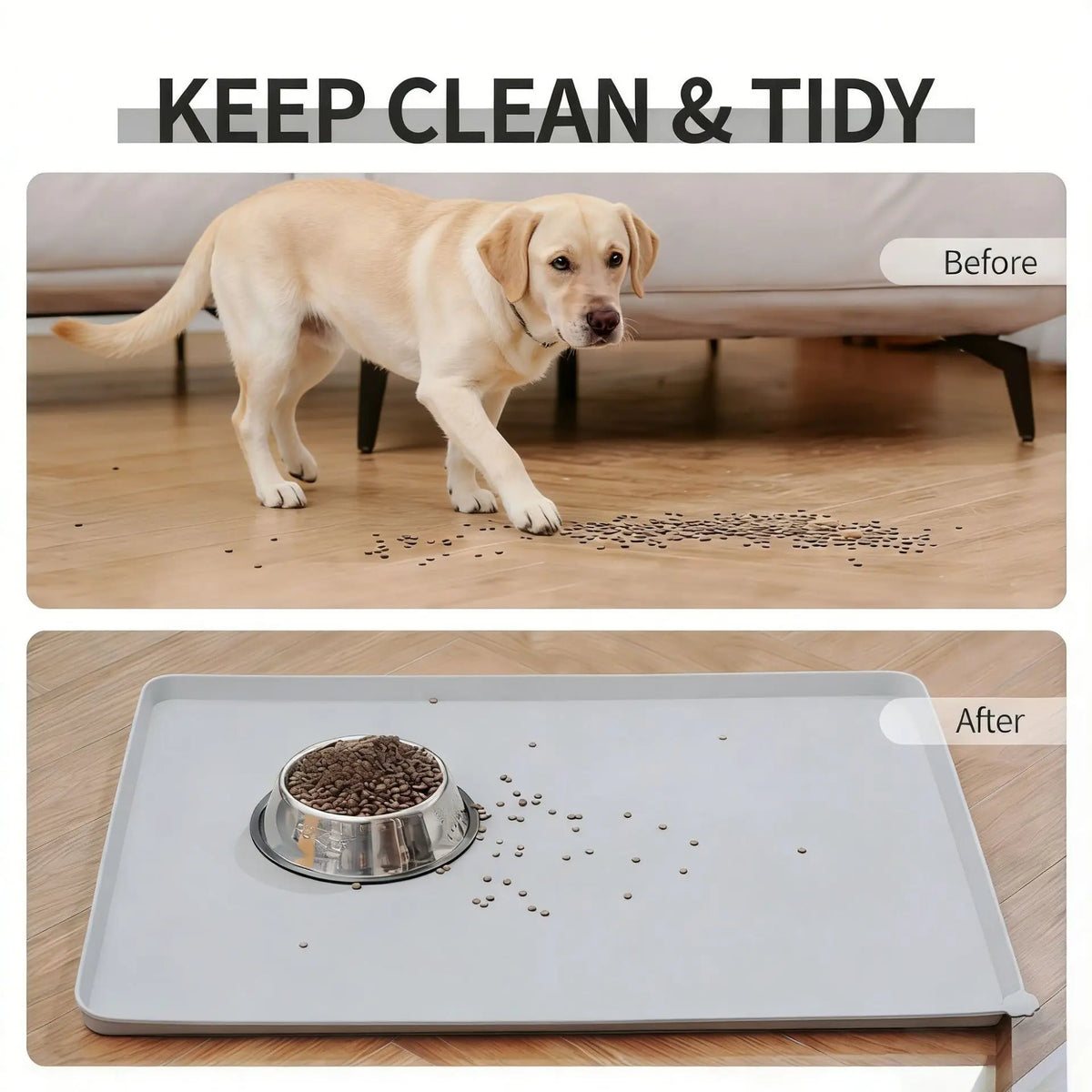 Tapete para Alimentação de Gatos e Cães, de Silicone, Impermeável, Antiderrapante, de Grau Alimentício, Fácil de Limpar, para Uso Interno e Externo, Acessórios para Animais de Estimação