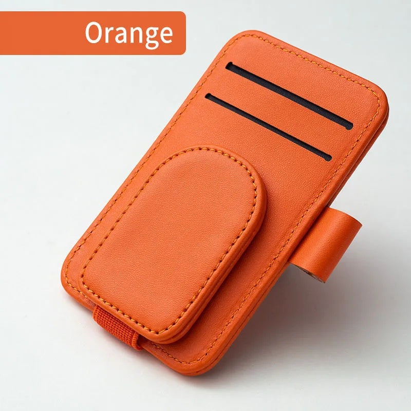 Car Sun Visor Organizer Multi-Pocket Business Card Storage Management Sunglasses Holder Visor Accessories Auto Interior