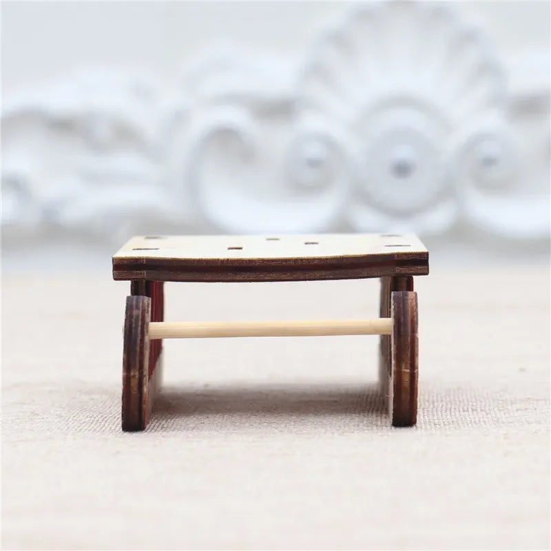 Decorações de natal de madeira diy trenó esqui dos desenhos animados santa ornamento de mesa presente das crianças pequeno presente