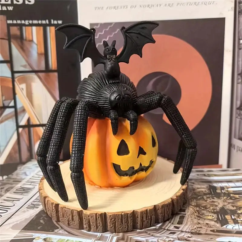 Decorações de Abóboras Aranhas ABKJ-Halloween para Decoração de Casa no Outono, Decoração de Mesa para Festas e Decorações de Feriados