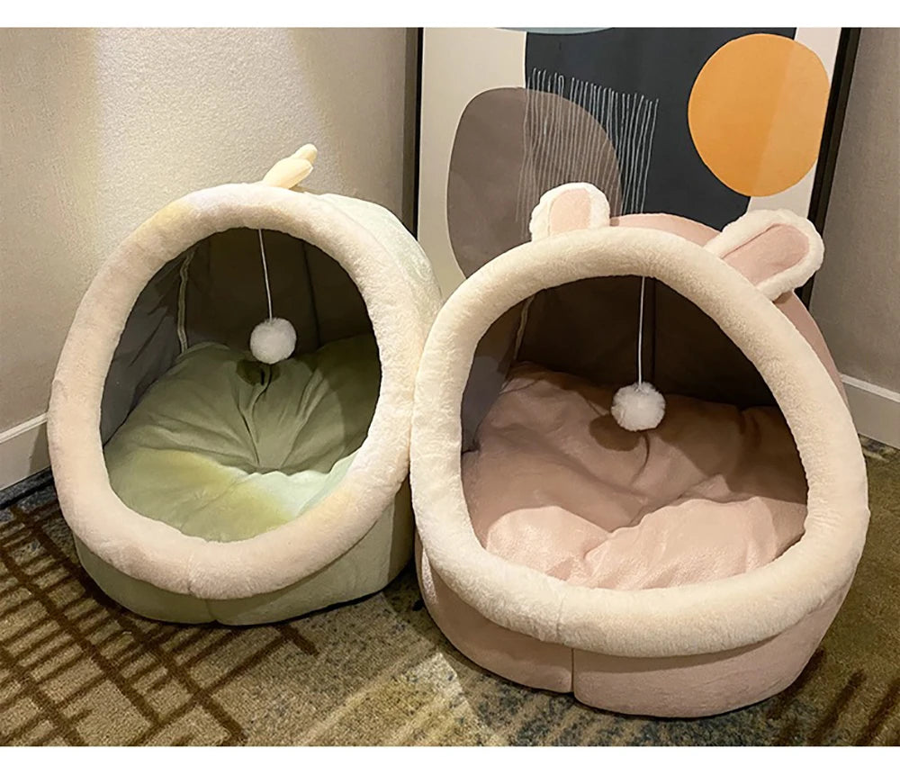 Cama para Gatos A1 Deep Sleep, Cama para Animais de Estimação com Desenho Animado, Dobrável, Removível e Lavável, Cama para Dormir para Cães Pequenos, Tapete, Bolsa, Caverna, Cama para Gatos