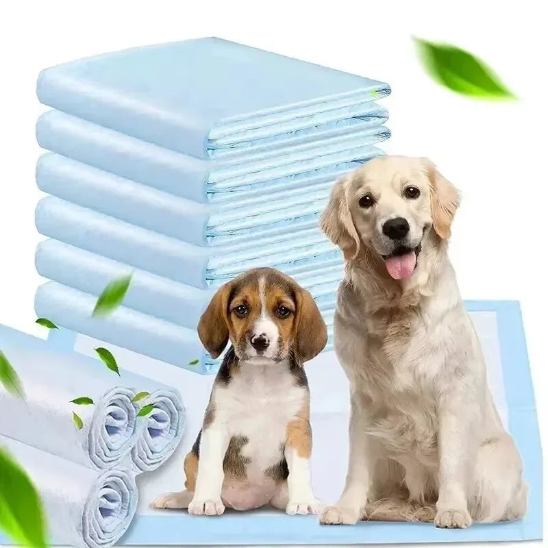 Fraldas Super Absorventes para Pets: Tapetes Descartáveis Grossos de Secagem Rápida para Cães e Gatos, com Desodorante e Recortáveis
