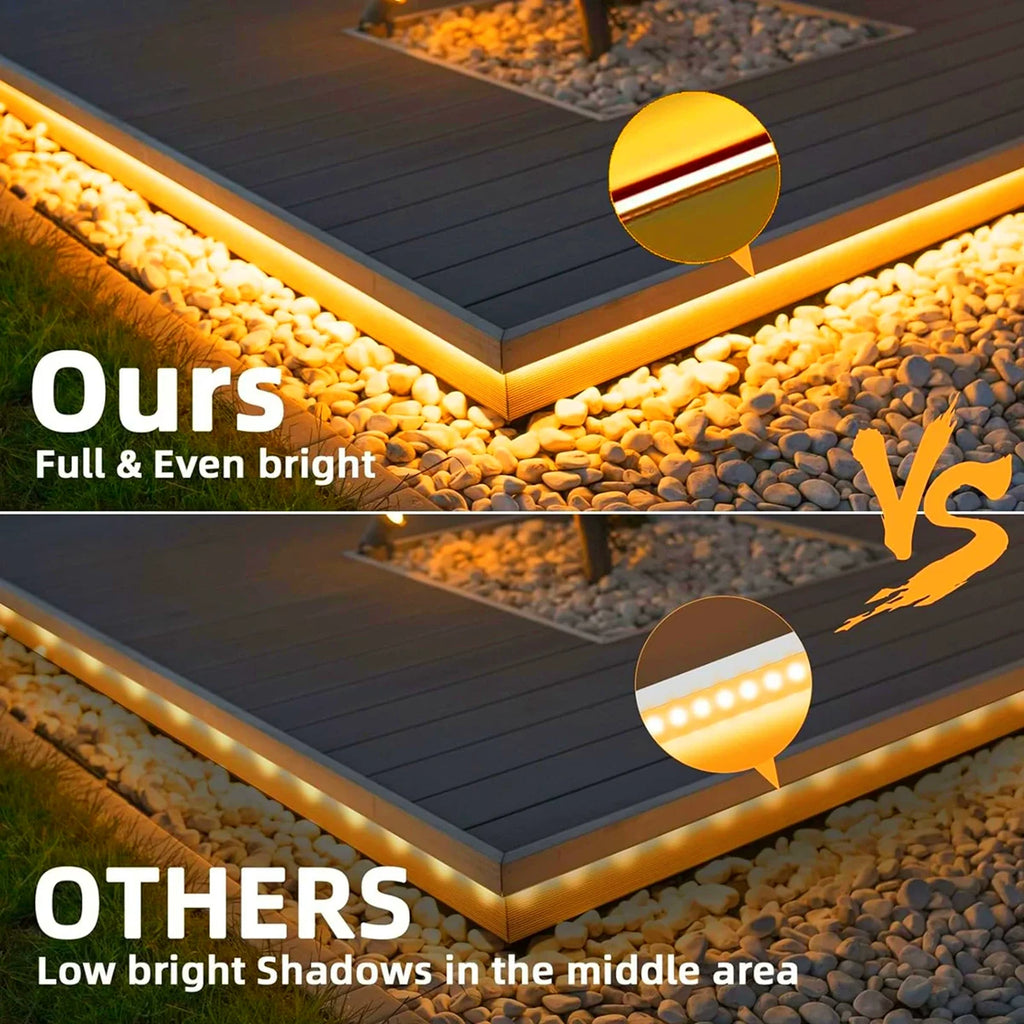 1m-35m brilho surper cob led luz de tira 288leds/m ra90 220v ao ar livre tubo de silicone à prova dwaterproof água para quintal piscina caminho