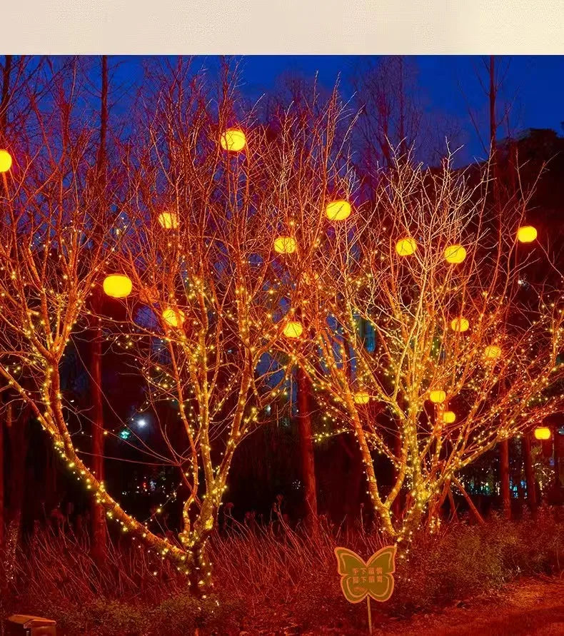 Luzes de Cordão Solares LED 300LED 8 Modos à Prova d'Água Luzes de Fada Alimentadas por Energia Solar para Decoração de Natal ao Ar Livre Lâmpada Estrelada